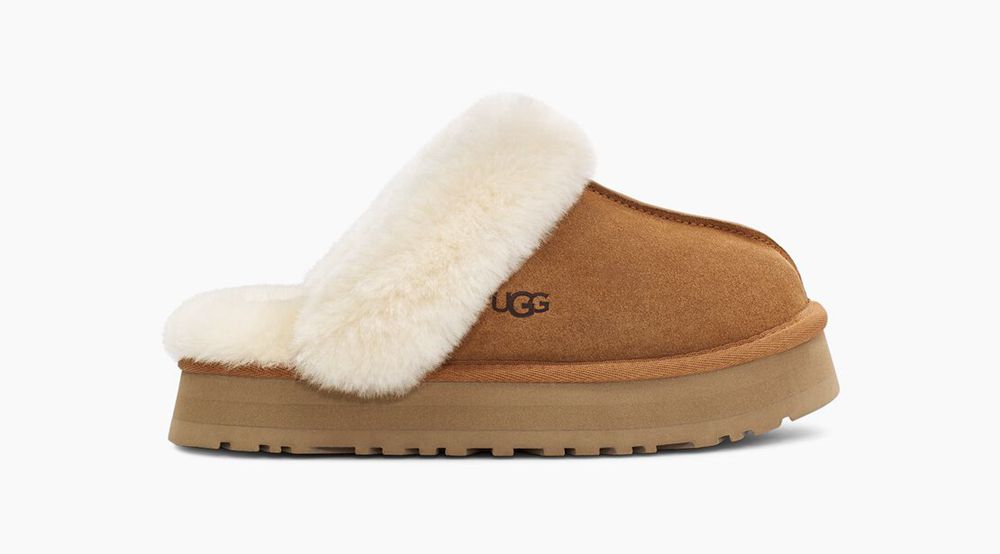 Ugg Slipper Womens - Ugg Disquette Brown - 260MUVYQO